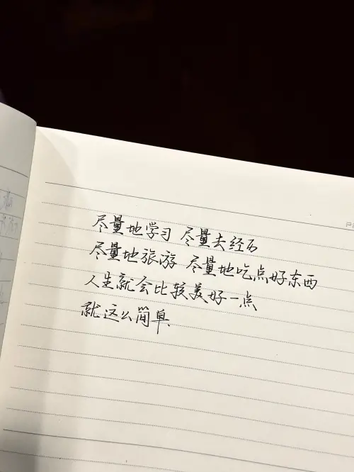 尽量地学习，尽量去经历，尽量地旅游，尽量地吃点好东西，人生就会比较美好一点，就这么简单。