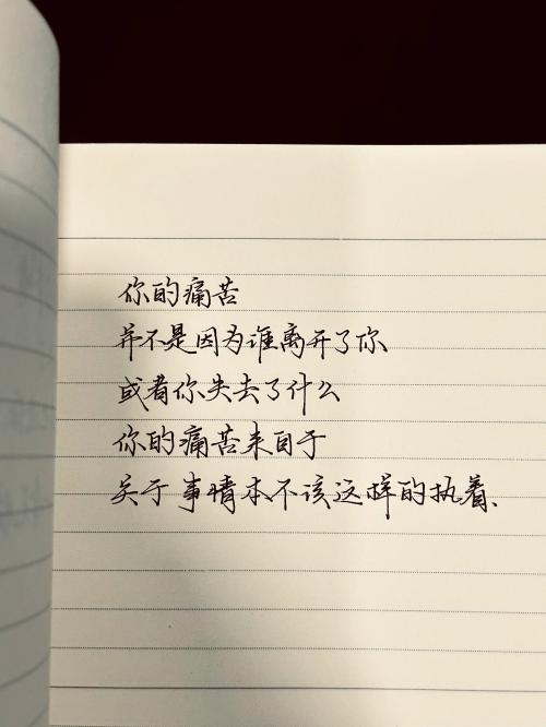 你的痛苦，并不是因为谁离开了你或者你失去了什么，而是来自于关