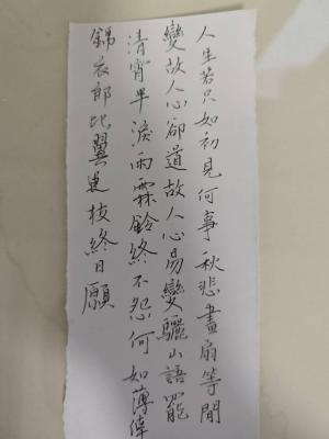 创作者是诗酒趁年华的人生若只如初见手写作品