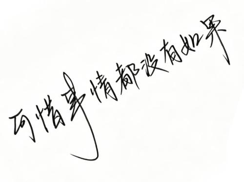 可惜事情都没有如果