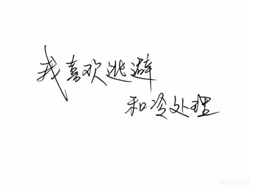 我喜欢逃避和冷处理